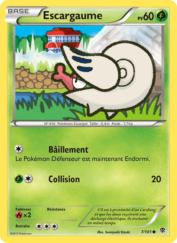 Carte Pokémon Escargaume 7/101 de l'extension Explosion Plasma