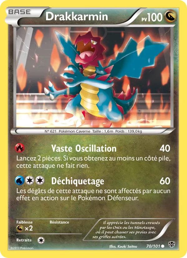 Carte Pokémon Drakkarmin 70/101 de l'extension Explosion Plasma