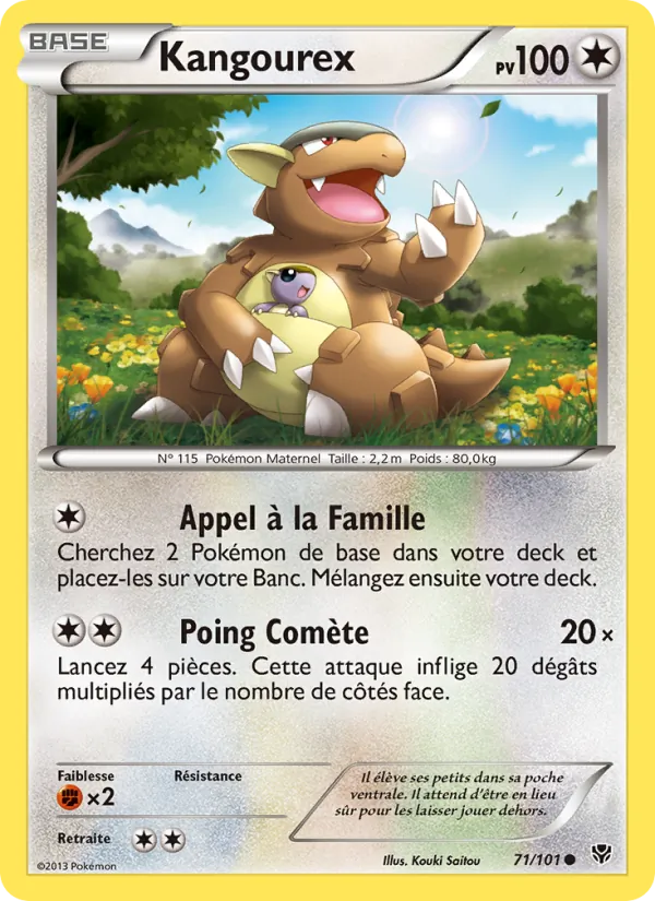 Carte Pokémon Kangourex 71/101 de l'extension Explosion Plasma