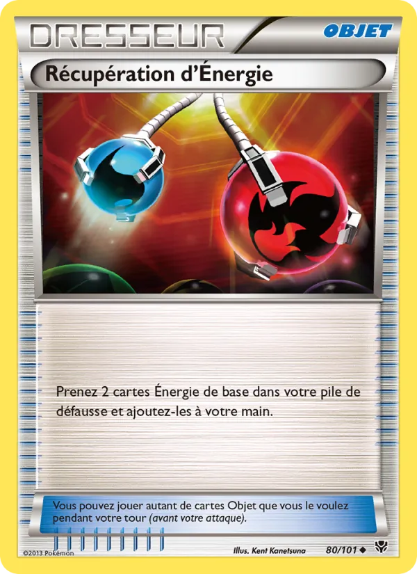 Carte Pokémon Récupération d’Énergie 80/101 de l'extension Explosion Plasma