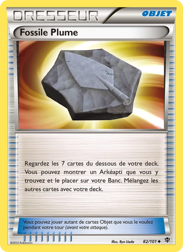 Carte Pokémon Fossile Plume 82/101 de l'extension Explosion Plasma