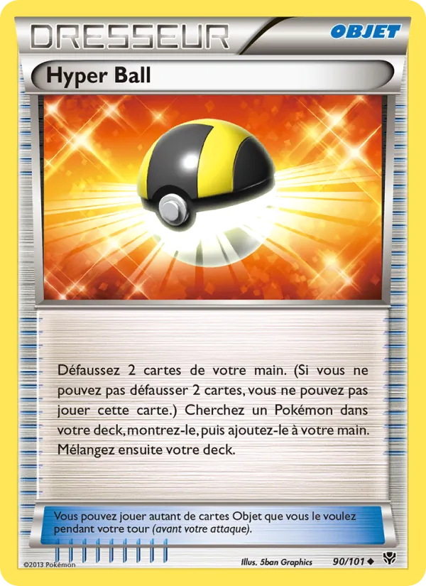 Carte Pokémon Hyper Ball 90/101 de l'extension Explosion Plasma