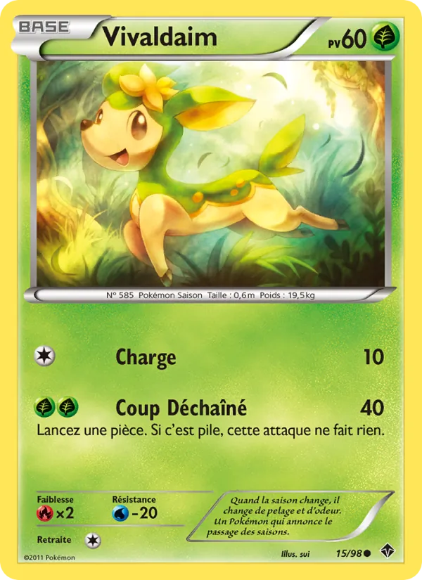 Carte Pokémon Vivaldaim 15/98 de l'extension Pouvoirs Émergents