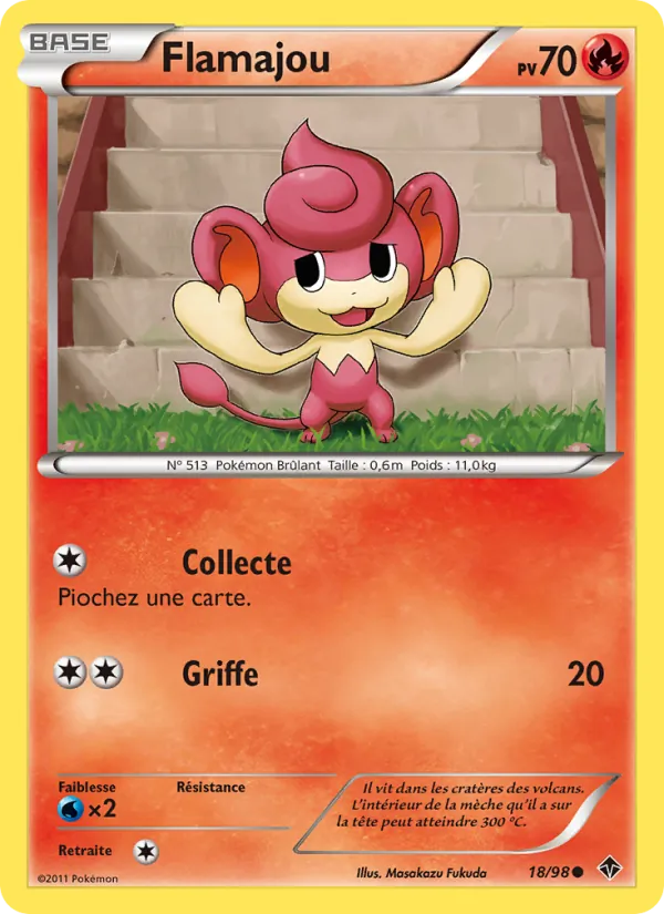 Carte Pokémon Flamajou 18/98 de l'extension Pouvoirs Émergents
