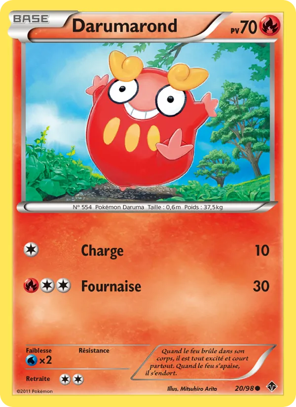 Carte Pokémon Darumarond 20/98 de l'extension Pouvoirs Émergents
