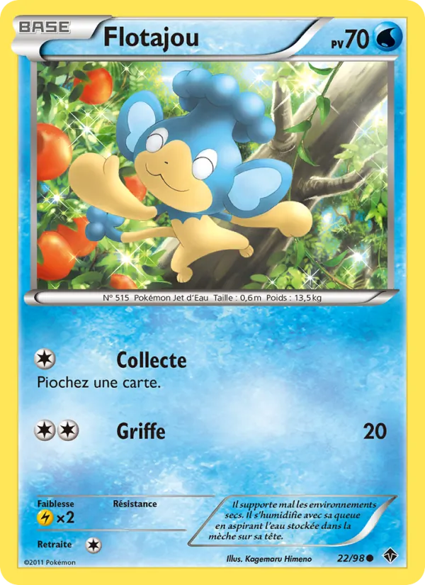 Carte Pokémon Flotajou 22/98 de l'extension Pouvoirs Émergents