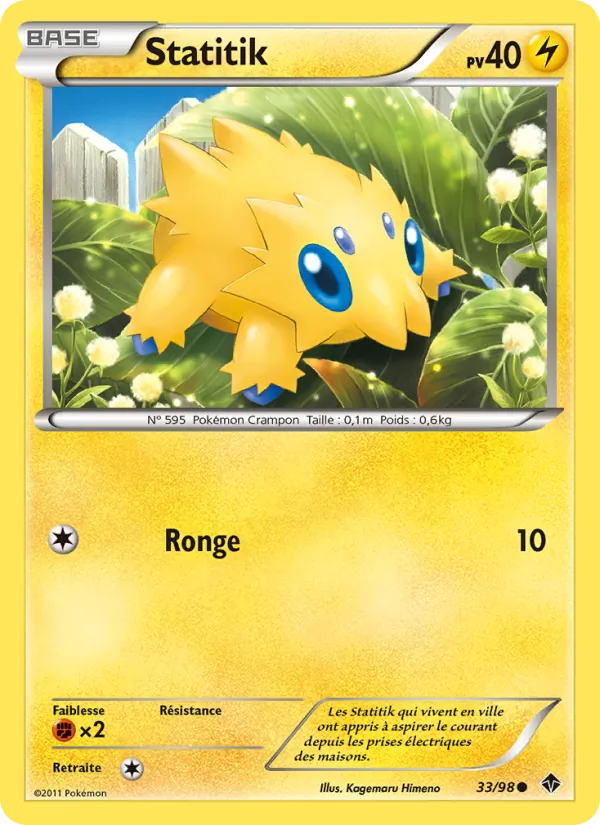 Carte Pokémon Statitik 33/98 de l'extension Pouvoirs Émergents