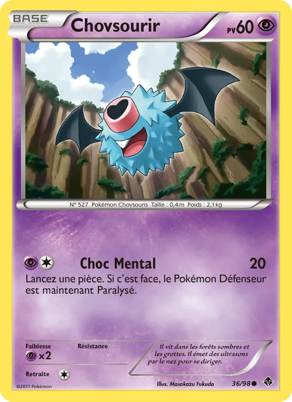 Carte Pokémon Chovsourir 36/98 de l'extension Pouvoirs Émergents