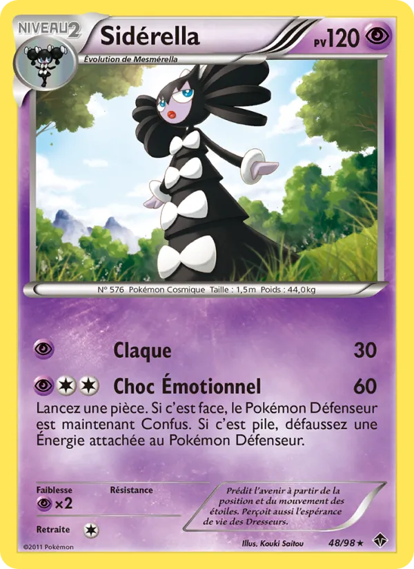 Carte Pokémon Sidérella 48/98 de l'extension Pouvoirs Émergents