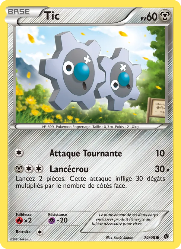 Carte Pokémon Tic 74/98 de l'extension Pouvoirs Émergents