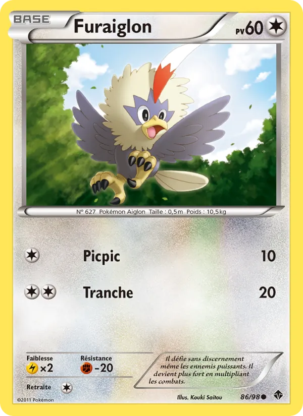 Carte Pokémon Furaiglon 86/98 de l'extension Pouvoirs Émergents