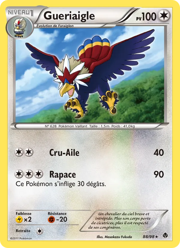 Carte Pokémon Gueriaigle 88/98 de l'extension Pouvoirs Émergents