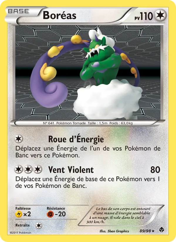 Carte Pokémon Boréas 89/98 de l'extension Pouvoirs Émergents