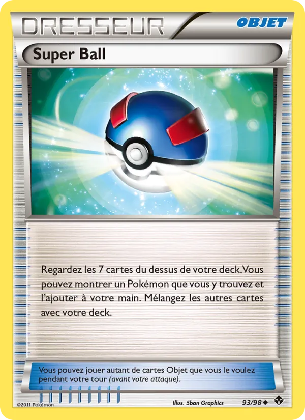 Carte Pokémon Super Ball 93/98 de l'extension Pouvoirs Émergents