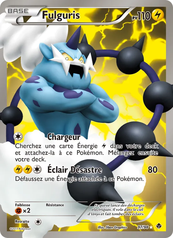 Carte Pokémon Fulguris 97/98 de l'extension Pouvoirs Émergents