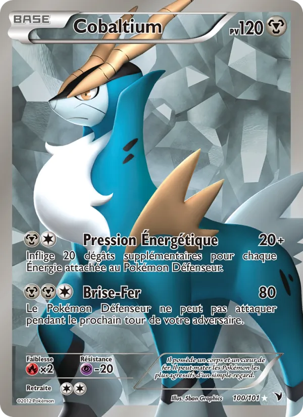 Carte Pokémon Cobaltium 100/101 de l'extension Nobles Victoires