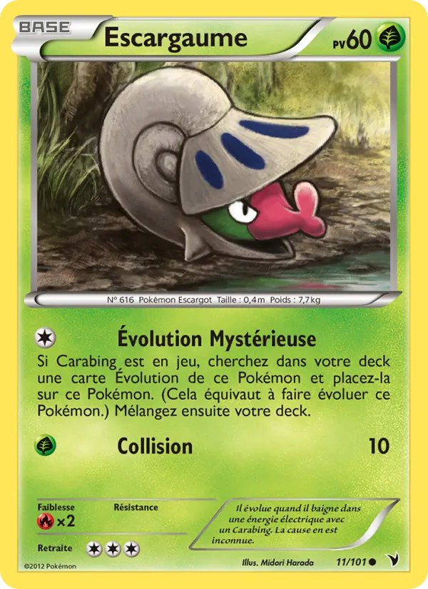 Carte Pokémon Escargaume 11/101 de l'extension Nobles Victoires