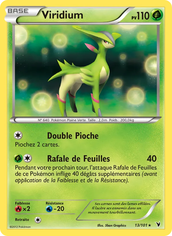 Carte Pokémon Viridium 13/101 de l'extension Nobles Victoires