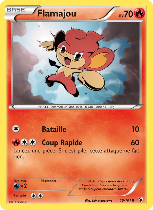 Carte Pokémon Flamajou 16/101 de l'extension Nobles Victoires