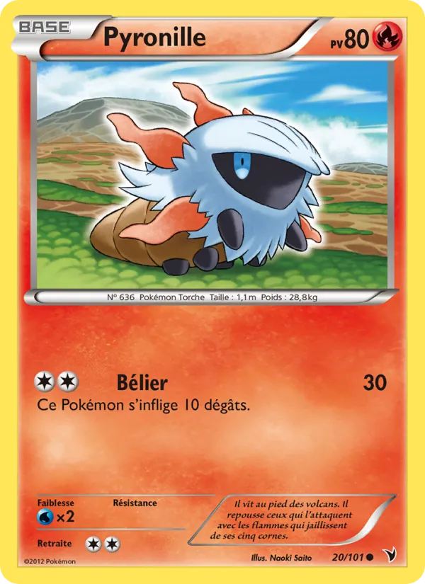 Carte Pokémon Pyronille 20/101 de l'extension Nobles Victoires