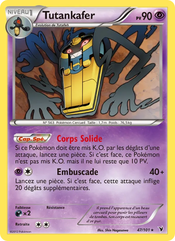Carte Pokémon Tutankafer 47/101 de l'extension Nobles Victoires