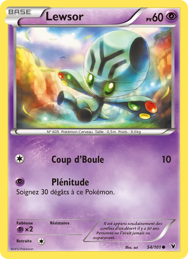 Carte Pokémon Lewsor 54/101 de l'extension Nobles Victoires