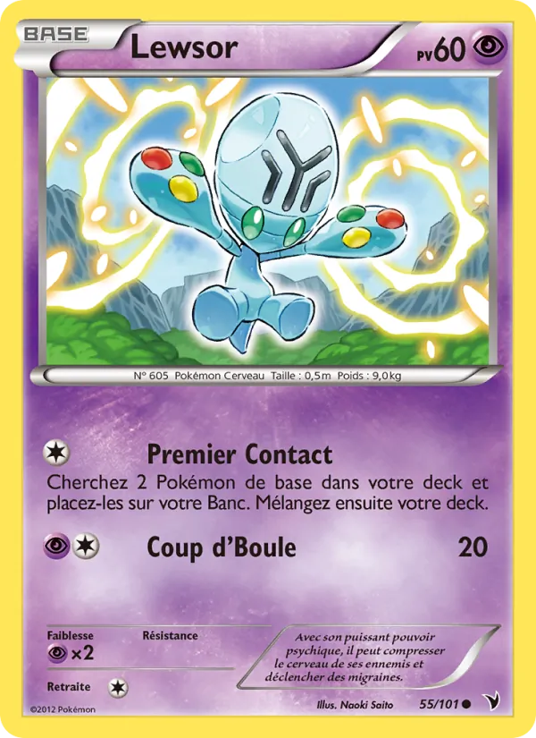 Carte Pokémon Lewsor 55/101 de l'extension Nobles Victoires