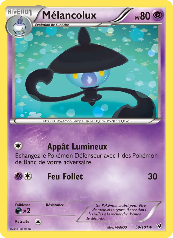 Carte Pokémon Mélancolux 59/101 de l'extension Nobles Victoires