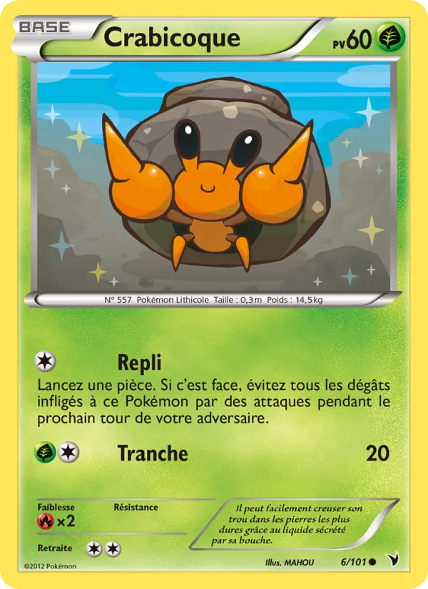 Carte Pokémon Crabicoque 6/101 de l'extension Nobles Victoires