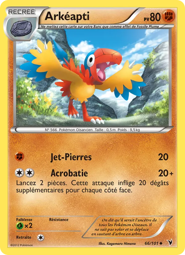 Carte Pokémon Arkéapti 66/101 de l'extension Nobles Victoires