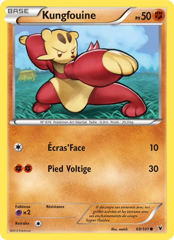 Carte Pokémon Kungfouine 69/101 de l'extension Nobles Victoires