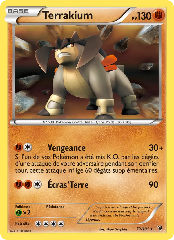 Carte Pokémon Terrakium 73/101 de l'extension Nobles Victoires