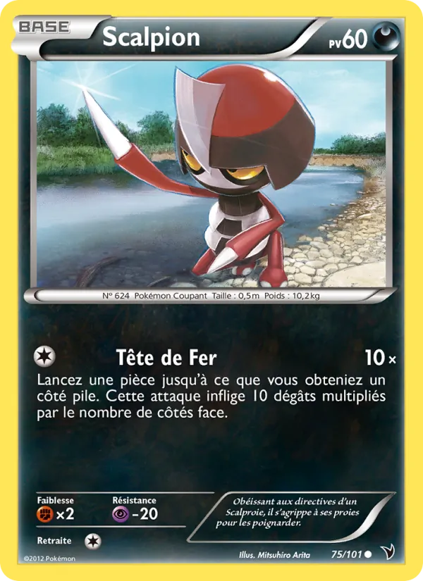 Carte Pokémon Scalpion 75/101 de l'extension Nobles Victoires