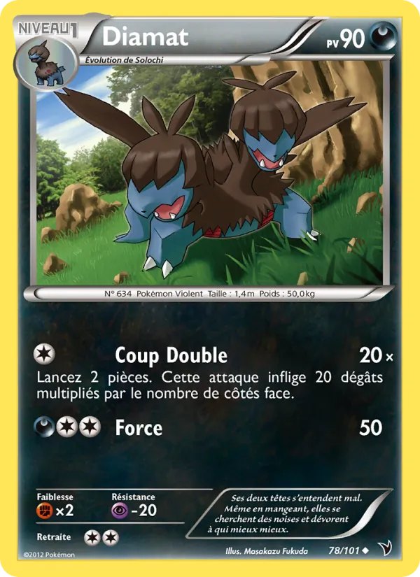 Carte Pokémon Diamat 78/101 de l'extension Nobles Victoires