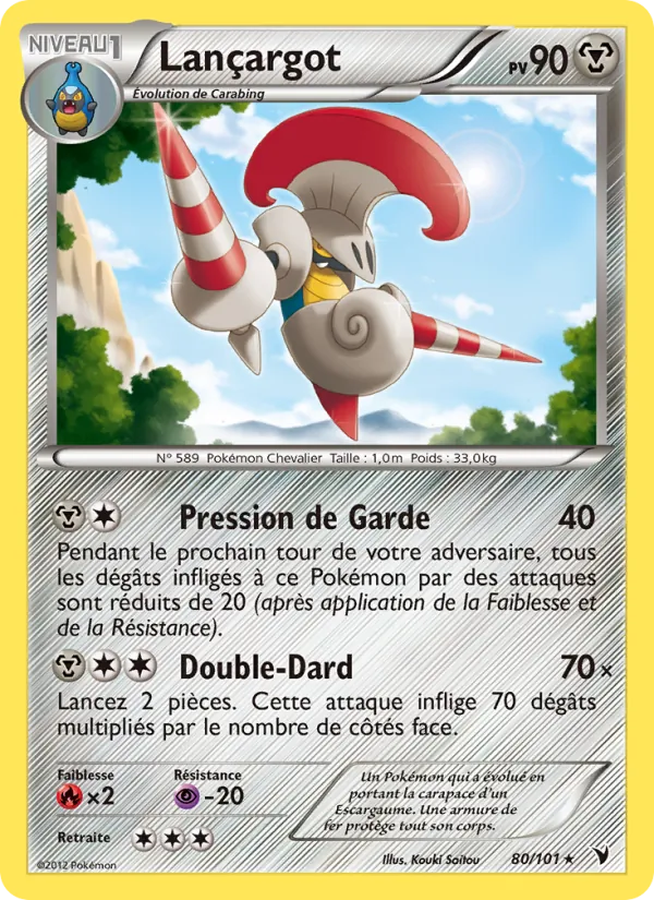 Carte Pokémon Lançargot 80/101 de l'extension Nobles Victoires