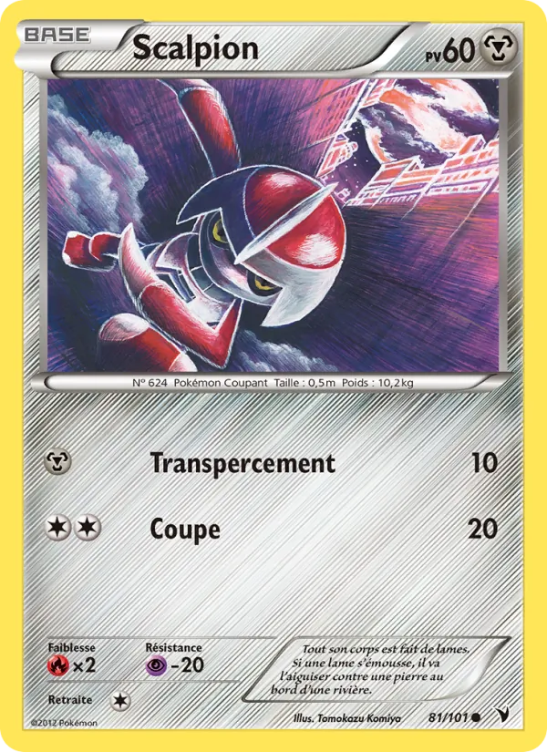 Carte Pokémon Scalpion 81/101 de l'extension Nobles Victoires