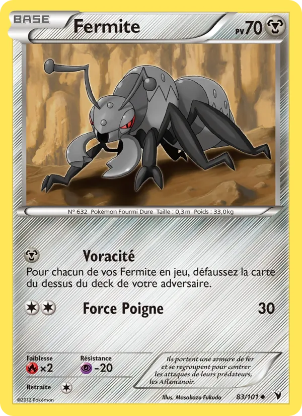 Carte Pokémon Fermite 83/101 de l'extension Nobles Victoires