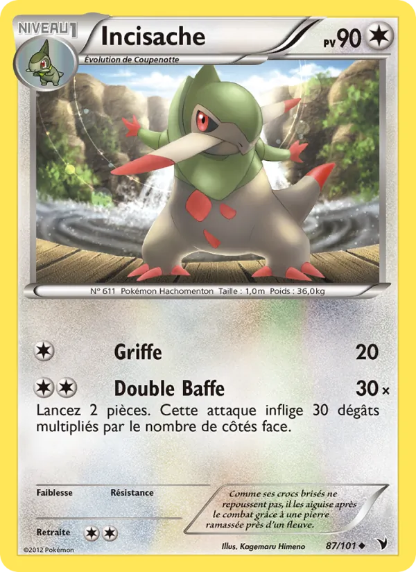 Carte Pokémon Incisache 87/101 de l'extension Nobles Victoires