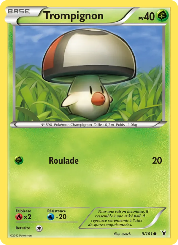 Carte Pokémon Trompignon 9/101 de l'extension Nobles Victoires