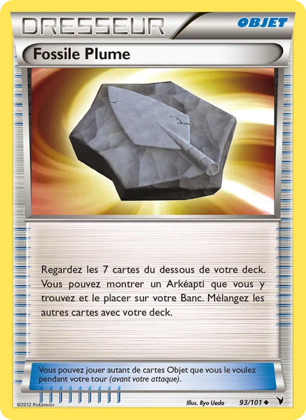Carte Pokémon Fossile Plume 93/101 de l'extension Nobles Victoires