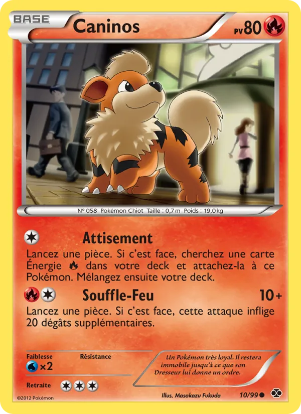 Carte Pokémon Caninos 10/99 de l'extension Destinées Futures