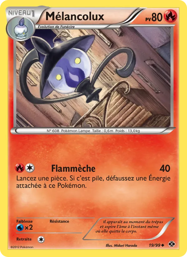 Carte Pokémon Mélancolux 19/99 de l'extension Destinées Futures