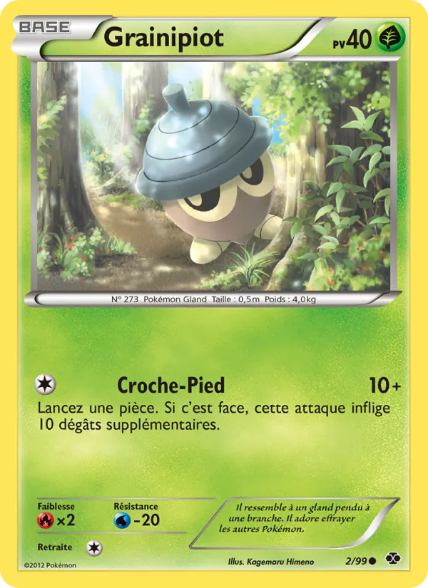 Carte Pokémon Grainipiot 2/99 de l'extension Destinées Futures