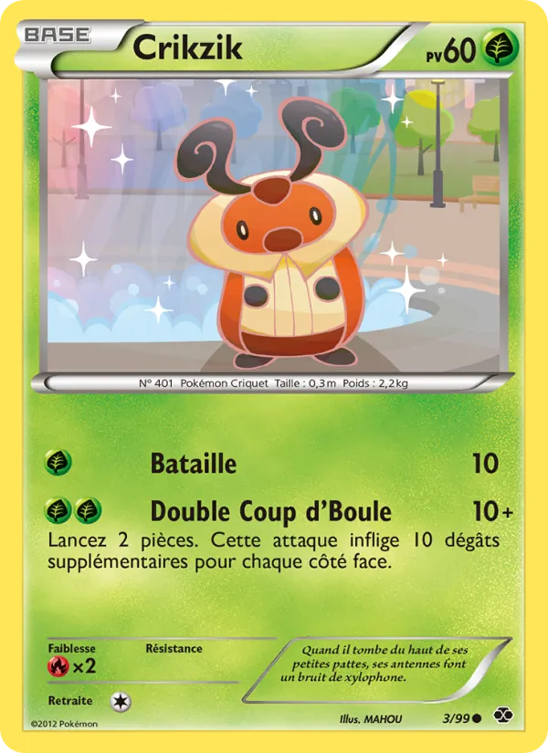 Carte Pokémon Crikzik 3/99 de l'extension Destinées Futures