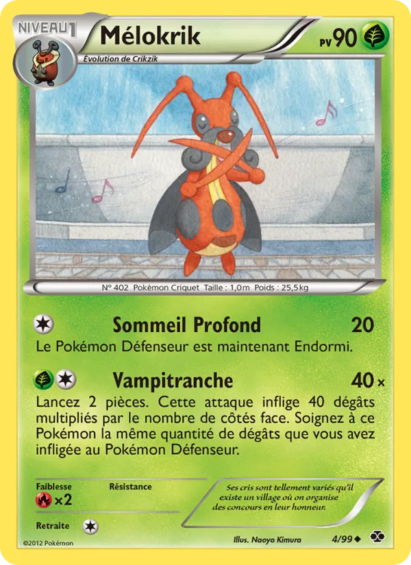 Carte Pokémon Mélokrik 4/99 de l'extension Destinées Futures