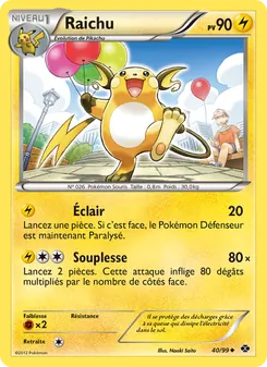Carte Pokémon Raichu 40 — Destinées Futures