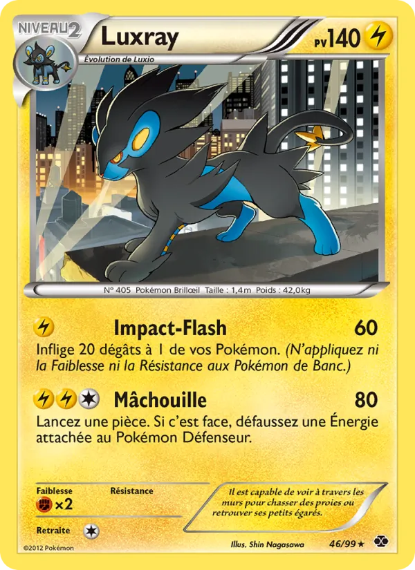 Carte Pokémon Luxray 46/99 de l'extension Destinées Futures
