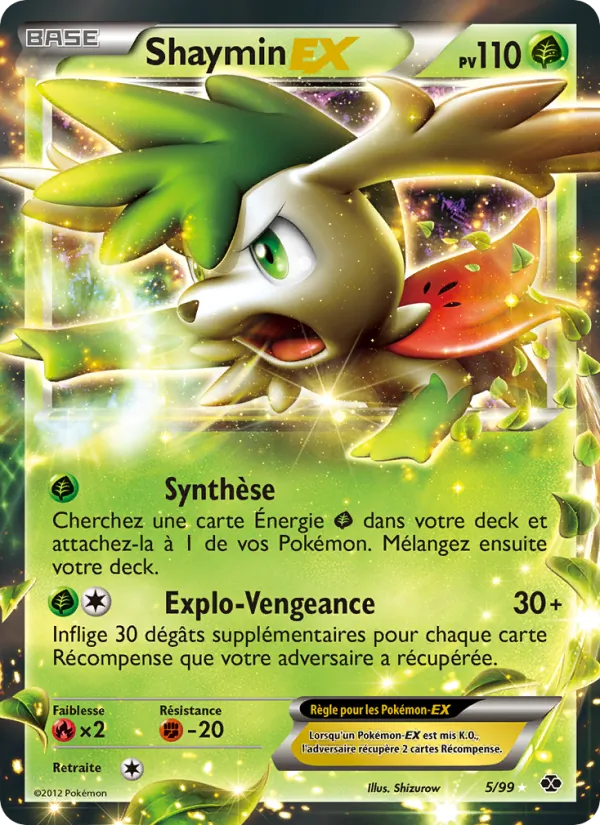 Carte Pokémon Shaymin-EX 5/99 de l'extension Destinées Futures