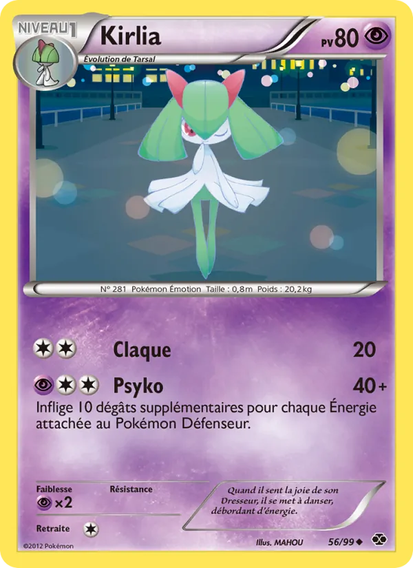 Carte Pokémon Kirlia 56/99 de l'extension Destinées Futures