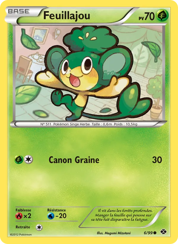 Carte Pokémon Feuillajou 6/99 de l'extension Destinées Futures